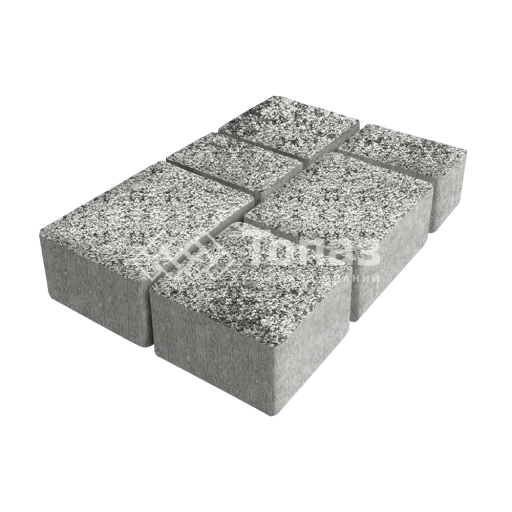 Тротуарная плитка Лэндхаус, аляска белая на камне, 6 см