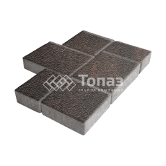 Тротуарная плитка Новый город, кармен на камне, 6 см