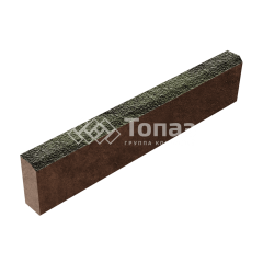 Камень бортовой БР 100.20.8, янтарь с мраморной крошкой, коричневое основание