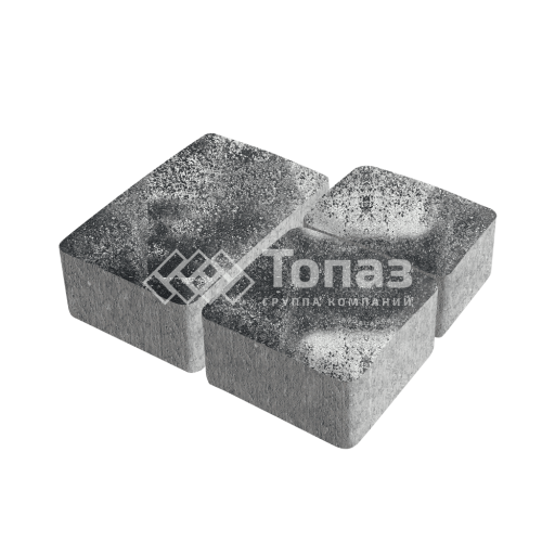 Тротуарная плитка Старый город, черно-белая, 6 см