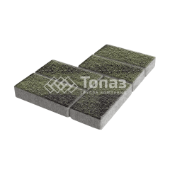 Тротуарная плитка Брусчатка, янтарь с гранитной крошкой, 10 см