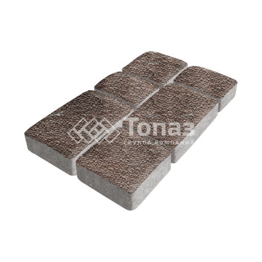 Тротуарная плитка Брук, яшма с мраморной крошкой, 6 см