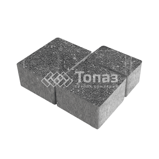 Тротуарная плитка Лэндхаус, аляска черная на камне, 6 см