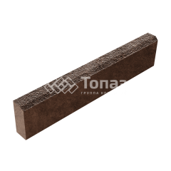 Камень бортовой БР 100.20.8, яшма с мраморной крошкой, коричневое основание