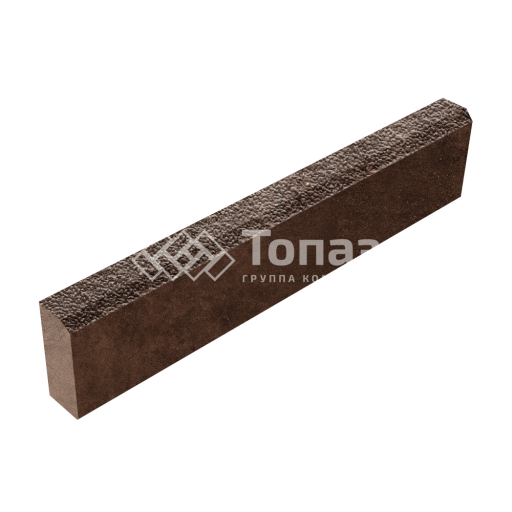 Камень бортовой БР 100.20.8, яшма с мраморной крошкой, коричневое основание