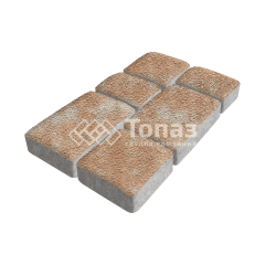 Тротуарная плитка Брук, сансет на камне, 4 см