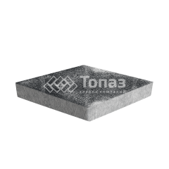 Тротуарная плитка Ромб, черно-белая на камне, 6 см