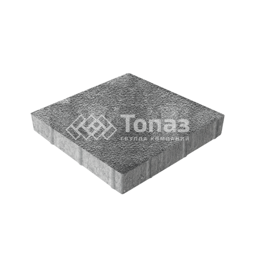 Тротуарная плитка Квадрат 400х400х60, антрацит на камне