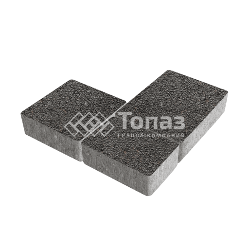 Тротуарная плитка Новый город, джафар черный на камне, 4 см