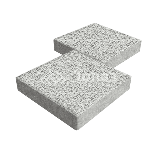 Тротуарная плитка Квадрат 500х500х70, белая с гранитной крошкой