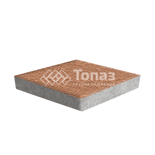 Тротуарная плитка Ромб, оранжевая с гранитной крошкой, 6 см