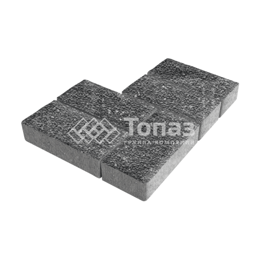 Тротуарная плитка 200х100х60, аляска черная с гранитной крошкой