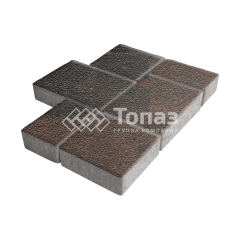 Тротуарная плитка Новый город, конго на камне, 6 см