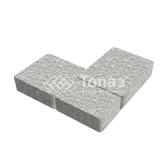 Тротуарная плитка Новый город, белая с мраморной крошкой, 8 см