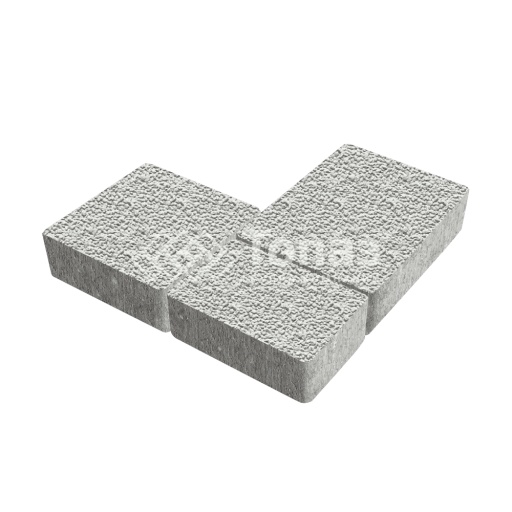 Тротуарная плитка Новый город, белая с мраморной крошкой, 8 см