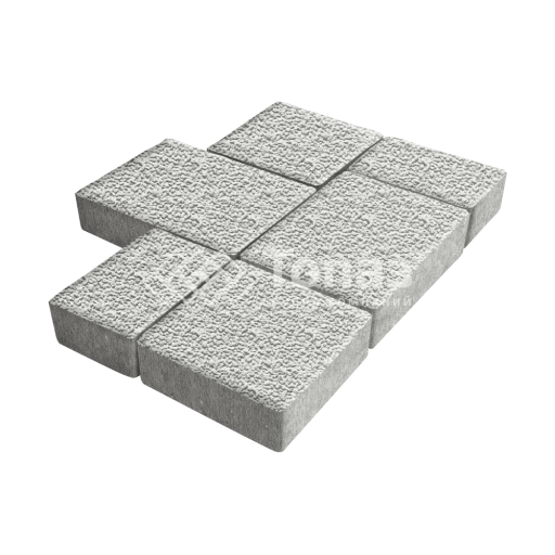 Тротуарная плитка Новый город, белая с мраморной крошкой, 8 см