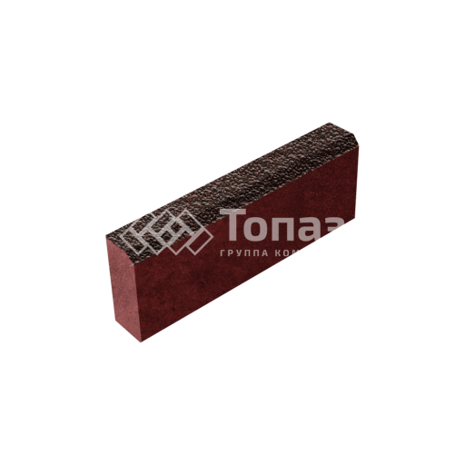 Камень бортовой БР 50.20.8, клинкер с мраморной крошкой, красное основание