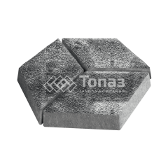 Тротуарная плитка Ромб, черно-белая с гранитной крошкой, 6 см