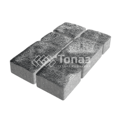 Тротуарная плитка Старый город, черно-белая с гранитной крошкой, 6 см