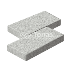 Тротуарная плитка 500х250х60, белая на камне