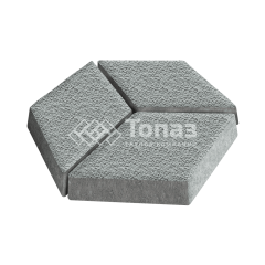 Тротуарная плитка Ромб, серая с гранитной крошкой, 6 см