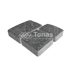 Тротуарная плитка Брук, аляска черная с мраморной крошкой, 4 см