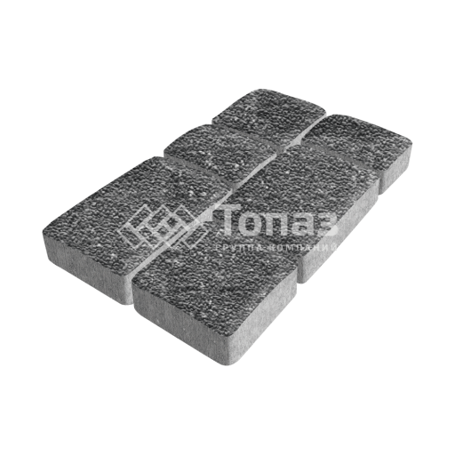 Тротуарная плитка Брук, аляска черная с мраморной крошкой, 4 см