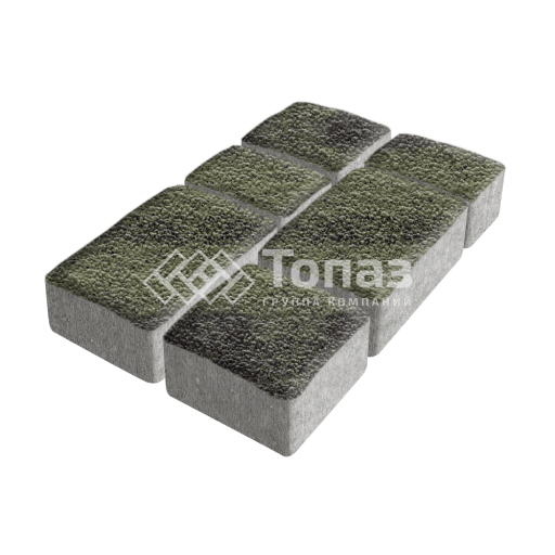 Тротуарная плитка Старый город, янтарь с гранитной крошкой, 6 см