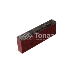 Камень бортовой БР 50.20.8, мокко с мраморной крошкой, красное основание