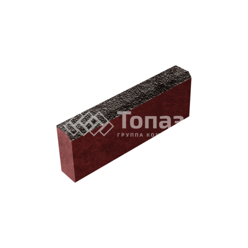 Камень бортовой БР 50.20.8, мокко с мраморной крошкой, красное основание
