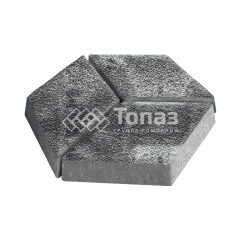 Тротуарная плитка Ромб, черно-белая с мраморной крошкой, 6 см