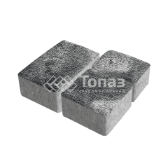 Тротуарная плитка Старый город, черно-белая с мраморной крошкой, 6 см