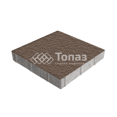 Тротуарная плитка Квадрат 500х500х70, коричневая с гранитной крошкой