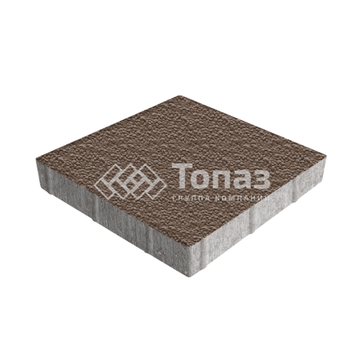 Тротуарная плитка Квадрат 500х500х70, коричневая с гранитной крошкой