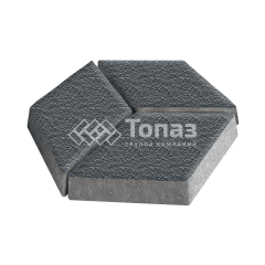 Тротуарная плитка Ромб, черная с гранитной крошкой, 6 см