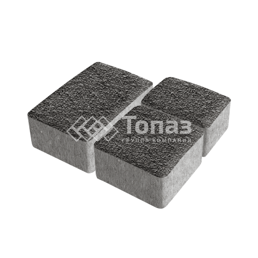 Тротуарная плитка Старый город, джафар черный с мраморной крошкой, 4 см