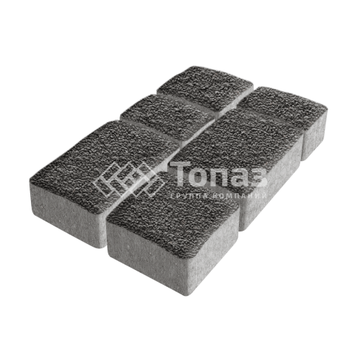 Тротуарная плитка Старый город, джафар черный с мраморной крошкой, 4 см