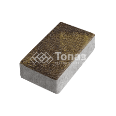 Тротуарная плитка Брусчатка, осень с мраморной крошкой, 10 см