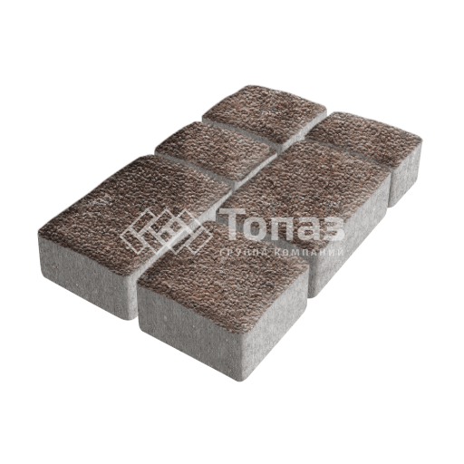 Тротуарная плитка Старый город, яшма с гранитной крошкой, 6 см