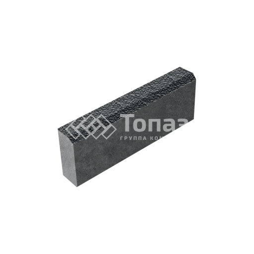 Камень бортовой БР 50.20.8, черный с мраморной крошкой