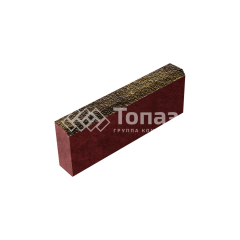 Камень бортовой БР 50.20.8, осень с мраморной крошкой, красное основание