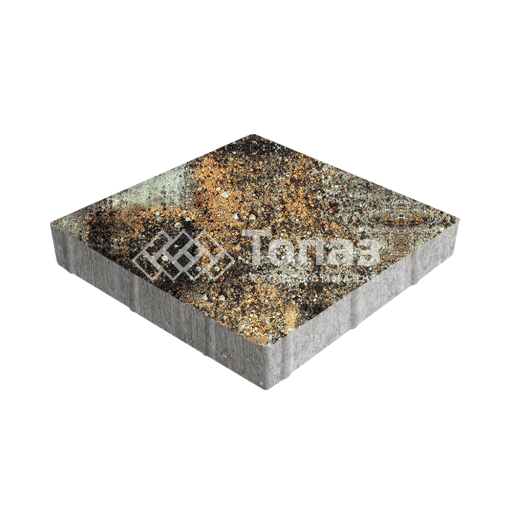 Тротуарная плитка Квадрат 500х500х70, агат кофейный