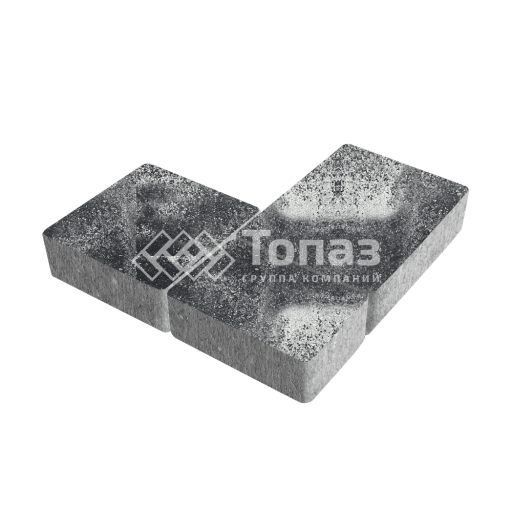 Тротуарная плитка Новый город, черно-белая, 4 см