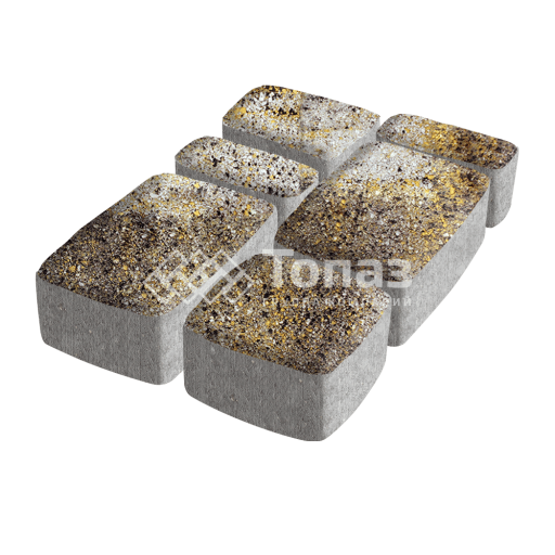 Тротуарная плитка Классико, агат желтый, 4 см