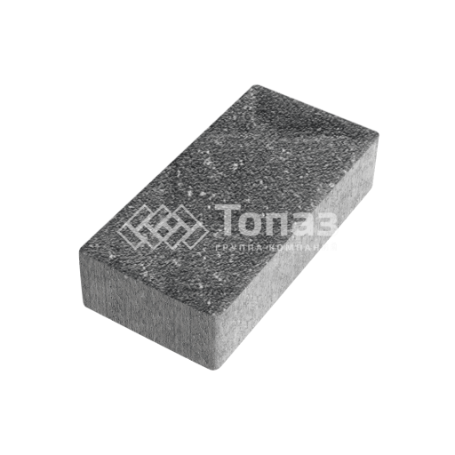 Тротуарная плитка 200х100х40, аляска черная на камне