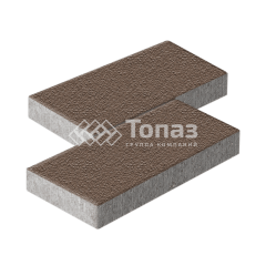 Тротуарная плитка 500х250х60, коричневая на камне