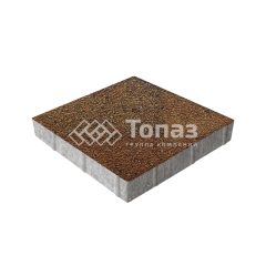 Тротуарная плитка Квадрат 400х400х60, джафар оранжевый на камне