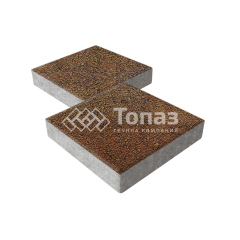 Тротуарная плитка Квадрат 400х400х60, джафар оранжевый на камне