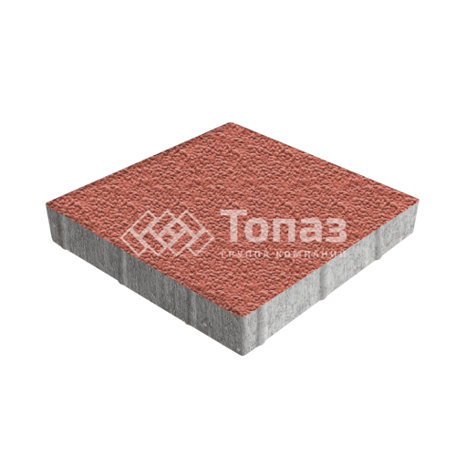 Тротуарная плитка Квадрат 500х500х70, красная с гранитной крошкой