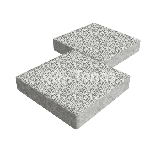 Тротуарная плитка Квадрат 300х300х60, белая с мраморной крошкой